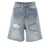 Vetements 'Destroyed Baggy' bermuda shorts Light Blue