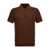 BRIONI Textured polo shirt Brown
