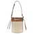TOD'S Leather canvas bucket bag Brown