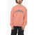 HARMONY Logo Printed Brushed Cotton Crew-Neck Sweatshirt Pink