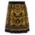 Versace Black And Golden Pleated Skirt With Baroque Print All-Over In Silk Woman MULTICOLOR