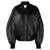 THE ATTICO The Attico Leather Bomber Jacket Black