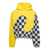 ERL Yellow Check Pattern Panelled Hoodie In Cotton Unisex YELLOW