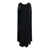 FEDERICA TOSI Black Semi-Transparent Crew Neck Long Dress In Silk Blend Woman BLACK