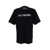 Dolce & Gabbana Black Crewneck T-Shirt With Contrasting Logo In Cotton Man Black