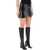 COURRÈGES Ellipse Vinyl Mini Skirt BLACK