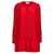 Lanvin 'Flared Pleated' dress Red