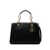 Michael Kors Michael Kors Calf Leather Tote Bag With Logo Charm Black