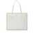 GIANNI CHIARINI GIANNI CHIARINI Marcella leather shopping bag with contrasting trim WHITE