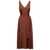 IVY & OAK 'Nele' Brown Midi Dress with Belt and Flounced Skirt in Acetate Woman BROWN
