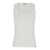 Jil Sander White Basic Tank Top with Embroidered Logo in Cotton Woman WHITE