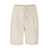 Brunello Cucinelli BRUNELLO CUCINELLI Bermuda shorts in garment-dyed cotton gabardine with drawstring and double darts WHITE