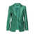 Alberta Ferretti Single breast satin blazer jacket Green