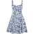 STAUD Dress with pleats in toile Blue