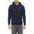 Woolrich Solid Color Hoodie With Patch Pocket Blue
