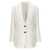 Alberta Ferretti Single-breasted linen blazer White