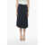Max Mara Studio Pleated Alcide Skirt With Side Slit Blue