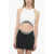 DAVID KOMA Jeweled Bottom Octopus Crop Top White