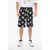 Dolce & Gabbana Silk Shorts With All Over Heart Print Black
