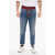 Dolce & Gabbana Cropped Fit Denims With Elastic Waistband And Logoed Bands 1 Blue