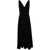 TWINSET Twinset Viscose Midi Dress With Pleats And V-Neck BLACK