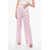 Alexander McQueen Wool Blend Palazzo Pants With Pleats Pink