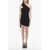Bottega Veneta Ribbed One-Shoulder Minidress With Snug Fit Black