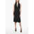 Bottega Veneta Draped Long Dress With Denuded Shoulders Black