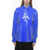 DAVID KOMA Sequined Oversized Shirt With Snap Buttons Blue