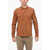 Tagliatore Leather Unlined Shirt With Double Chest Pocket Orange