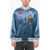 NEEDLES Satin Bomber Jacket With Patch Detail Blue