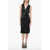 Bottega Veneta Satin V-Neckline Dress With Rear Zip Black