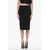 Bottega Veneta Texture Pencil Skirt With Rear Slit Black