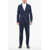 DOPPIAA Half-Lined Aanzio Suit With Patch Pocket Blue