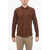 Tagliatore Leather Unlined Shirt With Double Chest Pocket Brown