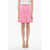 Alexander McQueen Ribbed Flared Skirt With Ruffles Pink