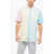 ADER ERROR Button-Down Cotton Shirt With Color Block Motif Multicolor