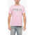 Ralph Lauren Crew Neck Slim Fit T-Shirt With Printed Logo Pink