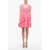 Alexander McQueen Flared Mini Dress With Rouches Pink