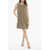 Woolrich Pencil Striped Scully 3-Buttons Shift Dress Beige