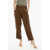 Woolrich Doluble Pleated Linen And Cotton Pants With Belt Brown