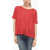 Woolrich Solid Color Linen Crew-Neck T-Shirt Red