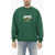 DRÔLE DE MONSIEUR Cotton Vignes Crew-Neck Sweatshirt With Embroidery Green