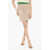 CORMIO Lurex Chiara Mini Skirt With Ornamental Buttons Beige