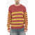 Roberto Collina Striped Cotton And Linen Crew-Neck Sweater Red