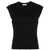 RABANNE Rabanne Cotton T-Shirt With Chain Detail BLACK