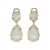 Moschino MOSCHINO PENDANT EARRINGS WITH JEWEL STONES SILVER