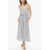 Woolrich Awning Striped Linen Maxi Dress With Belt White