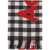 Acne Studios "Checked Scarf With Logo Pattern" CARBON GREY RED