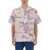 MSGM Bowling Shirt With "Dripping Camo" Print LILAC